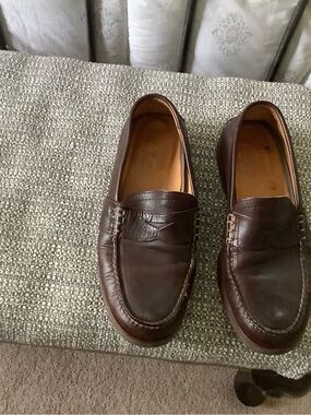 Sperry Brown Leather Penny Loafers for Men